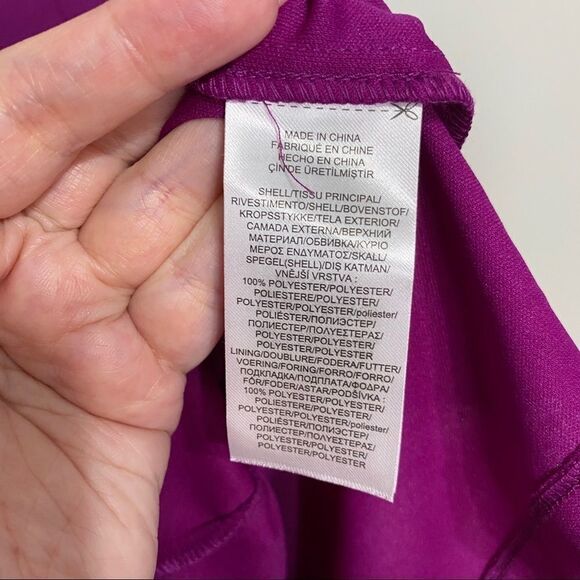 Lauren Ralph Lauren Fuchsia Dress diagonal ruffle‎ - Picture 6 of 11